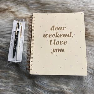 Dear Weekend I love you undated planner and 2 new pens!  Beautiful!